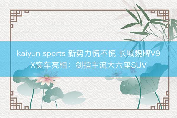 kaiyun sports 新势力慌不慌 长城魏牌V9X实车亮相:剑指主流大六座SUV